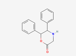 Two-dimensional chemical structure of 5,6-Diphenylmorpholin-2-one