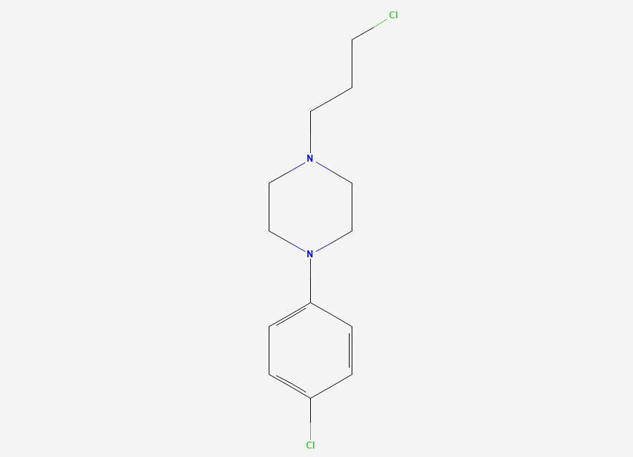 Two-dimensional chemical structure of 1-(4-Chlorophenyl)-4-(3-chloropropyl)piperazine