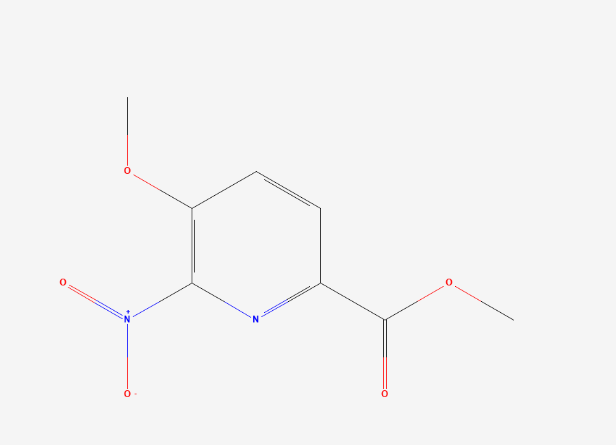 Two-dimensional chemical structure of Methyl 5-methoxy-6-nitropicolinate