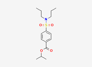 Two-dimensional chemical structure of Probenecid Isopropyl Ester, CAS 70190-78-2