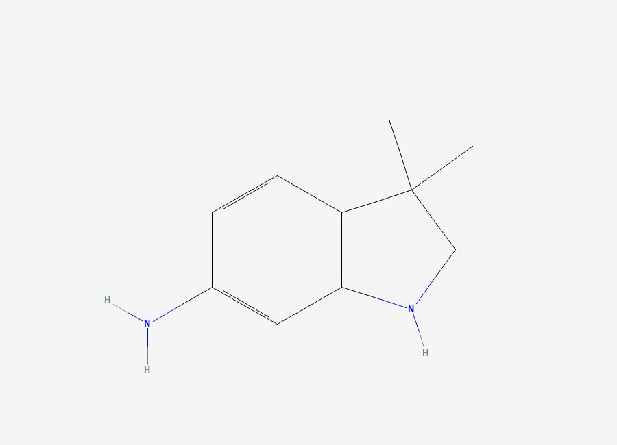 Two-dimensional chemical structure of 3,3-Dimethylindolin-6-amine