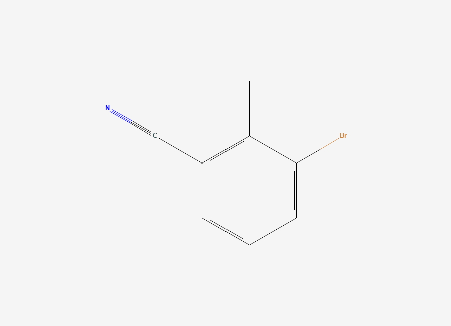 Two-dimensional chemical structure of 3-Bromo-2-methylbenzonitrile