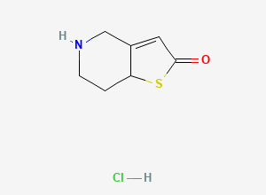 Two-dimensional chemical structure of Diketone degradant for Prasugrel, CAS 115473-15-9