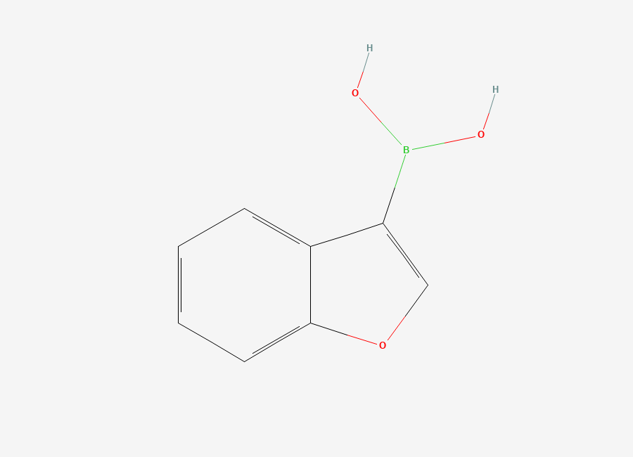 Two-dimensional chemical structure of (1-Benzofuran-3-yl)boronic acid