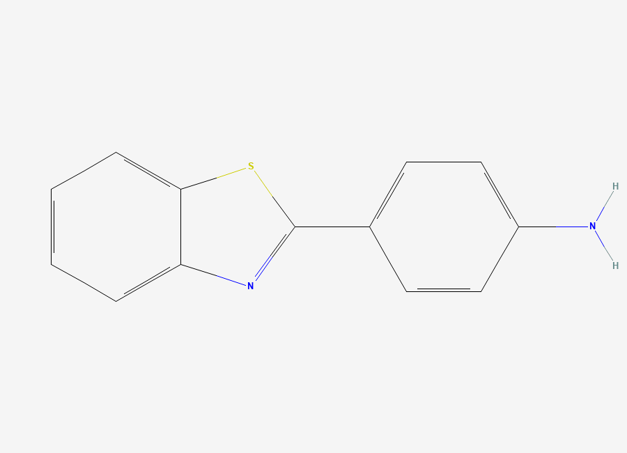 Two-dimensional chemical structure of 2-(4-Aminophenyl)benzothiazole