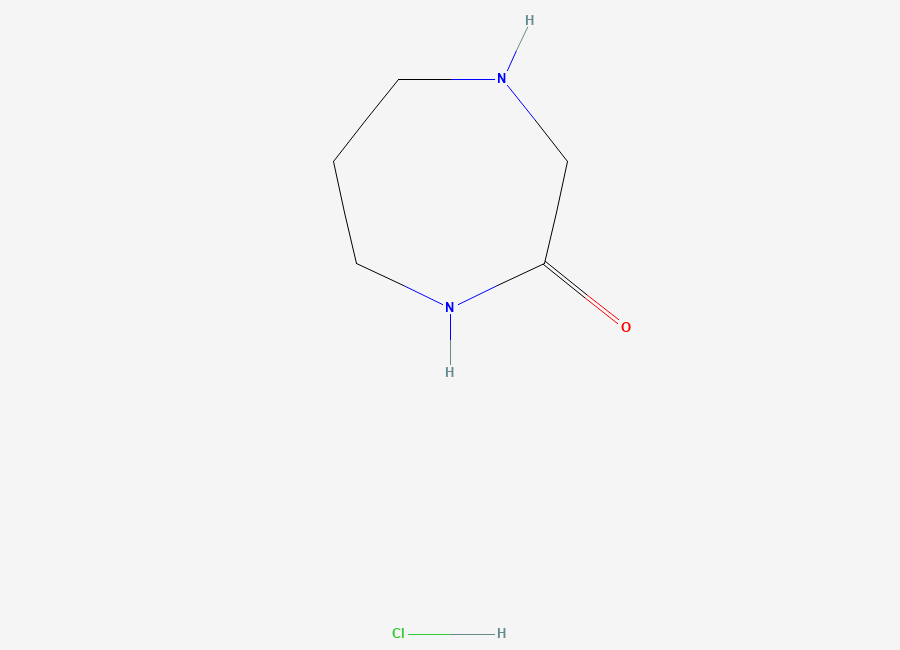 Two-dimensional chemical structure of 1,4-Diazepan-2-one hydrochloride