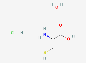Two-dimensional chemical structure of L-Cysteine hydrochloride hydrate, CAS 345909-32-2