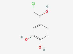 Two-dimensional chemical structure of 4-(2-Chloro-1-hydroxyethyl)-1,2-benzenediol, CAS 5530-29-0