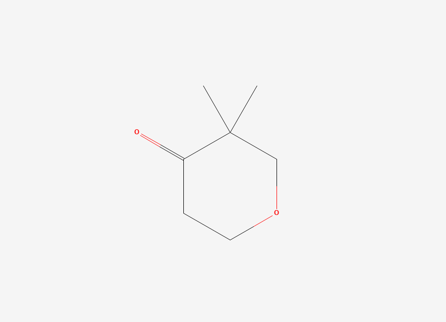 Two-dimensional chemical structure of 3,3-Dimethyloxan-4-one