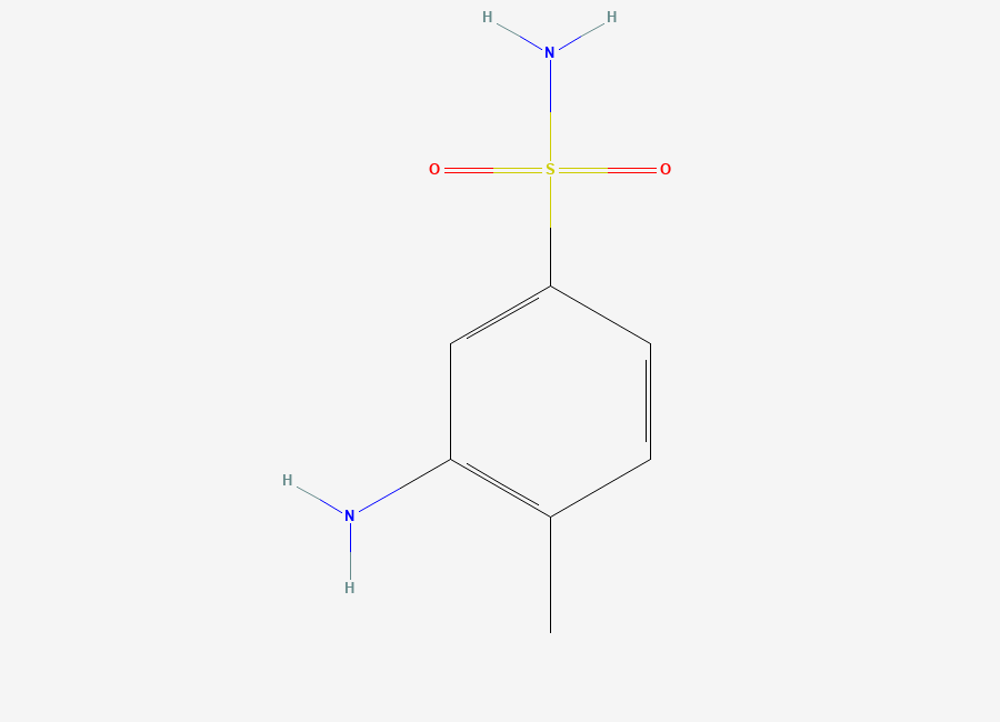Two-dimensional chemical structure of 3-amino-4-methylbenzenesulfonamide, CAS 6274-28-8