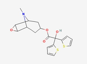 Two-dimensional chemical structure of Scopine Di(2-thienyl) Glycolate