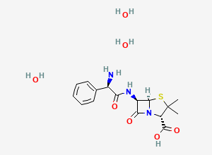 Two-dimensional chemical structure of Ampicillin Trihydrate, CAS 7177-48-2