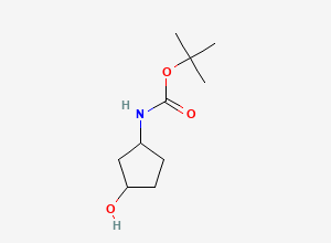 Two-dimensional chemical structure of tert-Butyl (3-hydroxycyclopentyl)carbamate