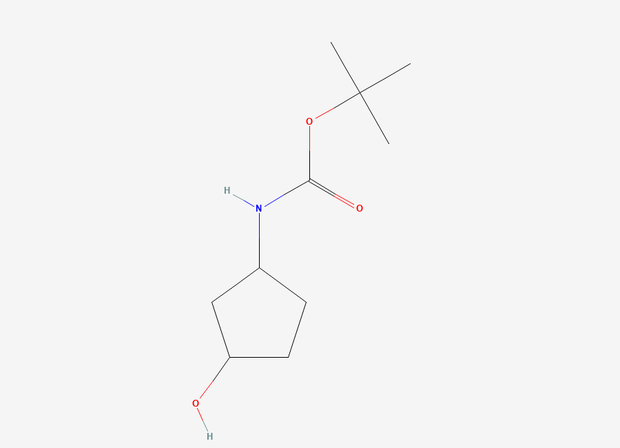 Two-dimensional chemical structure of tert-Butyl (3-hydroxycyclopentyl)carbamate