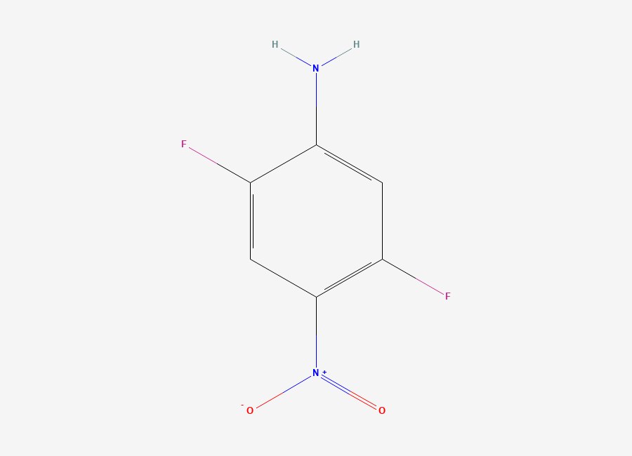 Two-dimensional chemical structure of 2,5-Difluoro-4-nitroaniline