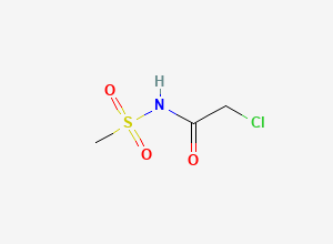Two-dimensional chemical structure of 2-Chloro-N-(methylsulfonyl)acetamide, CAS 202658-88-6