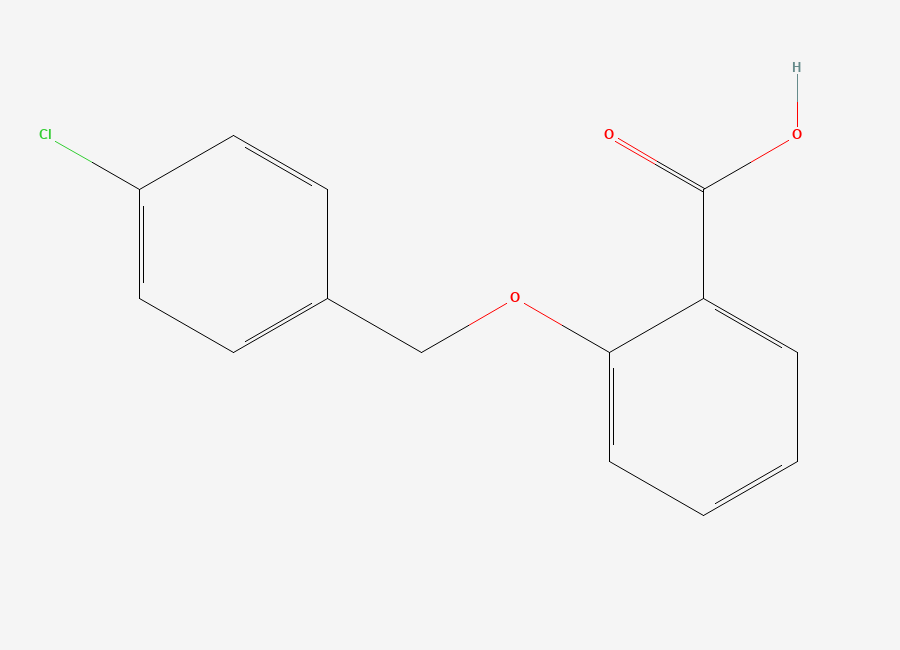 Two-dimensional chemical structure of 2-((4-Chlorobenzyl)oxy)benzoic acid