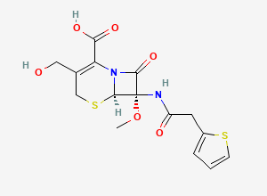 Two-dimensional chemical structure of Cefoxitin EP Impurity A / Decarbamoylcefoxitin, CAS 54333-94-7
