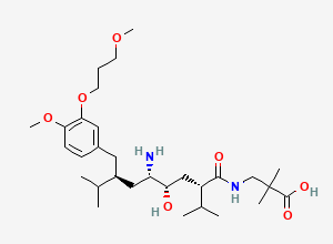 Two-dimensional chemical structure of Aliskiren Carboxylic Acid Impurity, CAS 173400-13-0