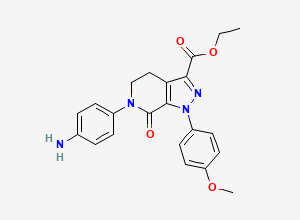 Two-dimensional chemical structure of Apixaban Amine Impurity, CAS 503615-07-4