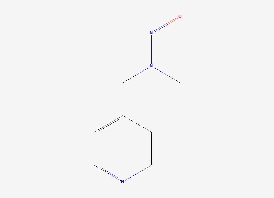 Two-dimensional chemical structure of N-methyl-N-(pyridin-4-ylmethyl)nitrous amide, CAS 6335-95-1
