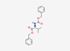 Two-dimensional chemical structure of benzyl (2S)-3-methyl-2-(phenylmethoxycarbonylamino)butanoate