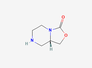 Two-dimensional chemical structure of (S)-Tetrahydro-1H-oxazolo[3,4-a]pyrazin-3(5H)-one
