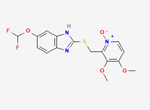 Two-dimensional chemical structure of Pantoprazole Sulfide N-Oxide, CAS 953787-51-4