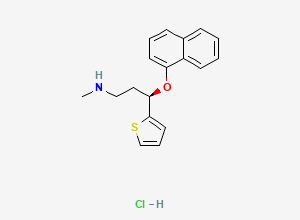 Two-dimensional chemical structure of Duloxetine hydrochloride, (R)-