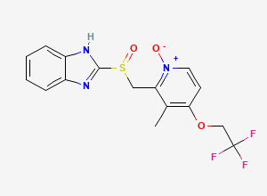 Two-dimensional chemical structure of Lansoprazole EP Impurity A / Lansoprazole N-Oxide, CAS 213476-12-1