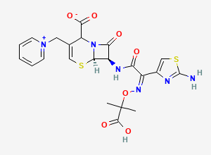 Two-dimensional chemical structure of Ceftazidime EP Impurity A/ Ceftazidime delta-3-Isomer/ Δ-2-ceftazidime, CAS 1000980-60-8