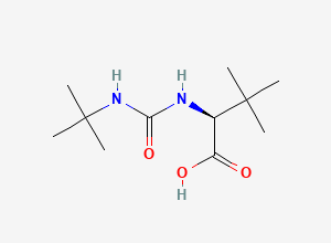 Two-dimensional chemical structure of (2S)-2-(tert-Butylaminocarbonylamino)-3,3-dimethylbutanoic acid