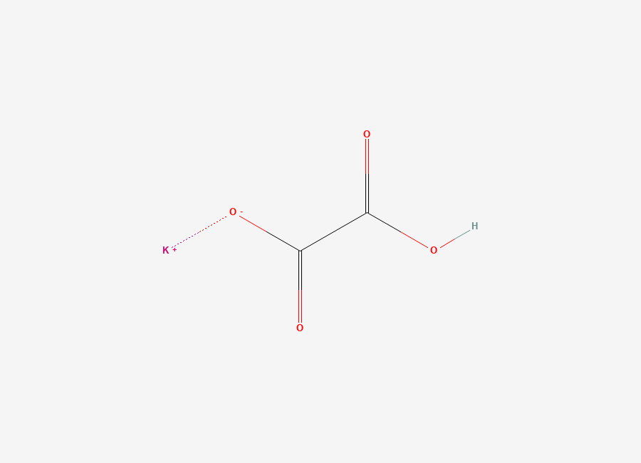 Two-dimensional chemical structure of Potassium hydrogen oxalate