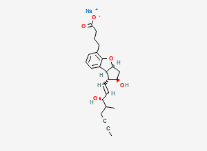 Two-dimensional chemical structure of Beraprost Sodium, CAS 88475-69-8