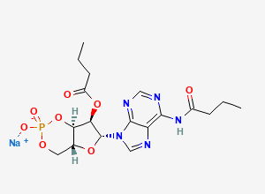 Two-dimensional chemical structure of Bucladesine Sodium