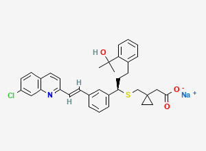 Two-dimensional chemical structure of Montelukast Sodium, CAS 151767-02-1