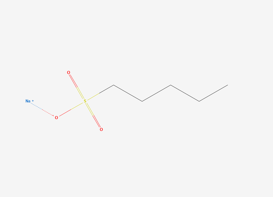 Two-dimensional chemical structure of 1-Pentanesulfonic acid, sodium salt