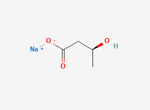Two-dimensional chemical structure of Sodium (S)-3-hydroxybutanoate