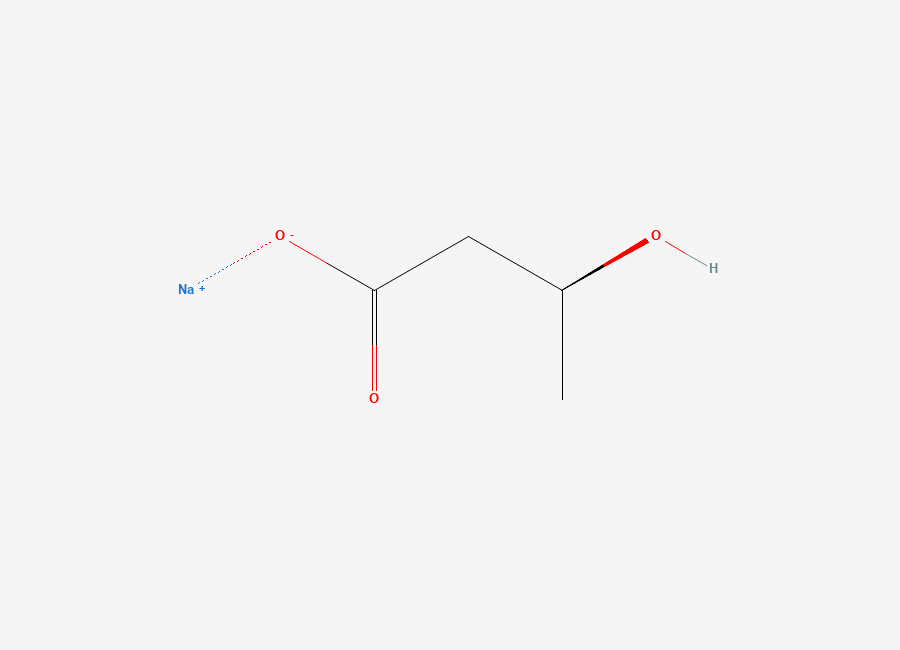 Two-dimensional chemical structure of Sodium (S)-3-hydroxybutanoate