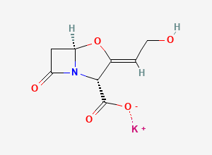 Two-dimensional chemical structure of Potassium Clavulanate, CAS 61177-45-5