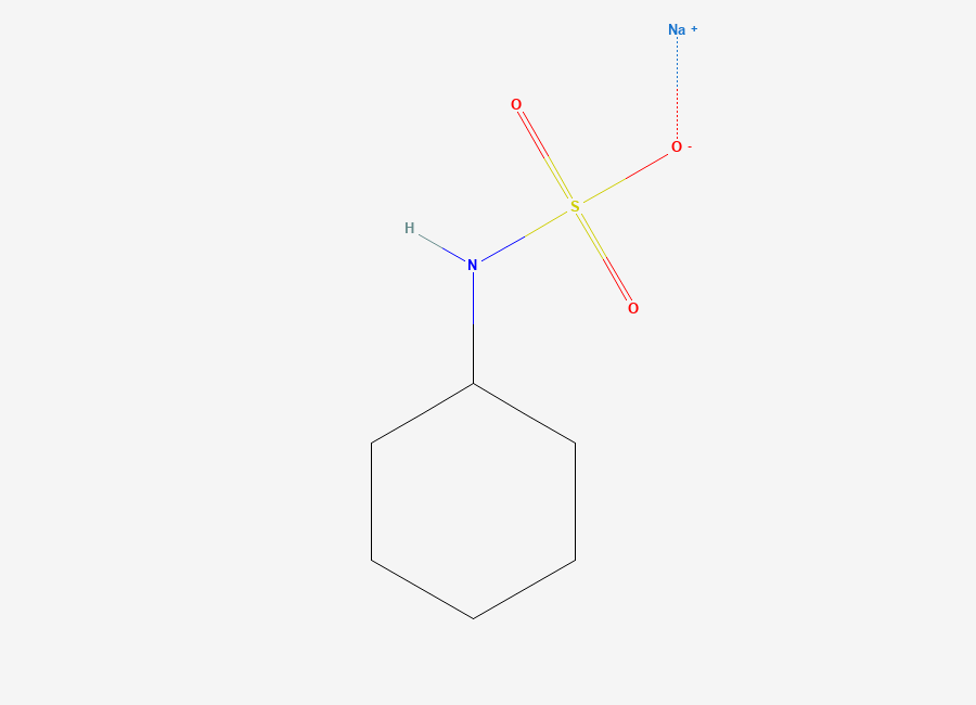 Two-dimensional chemical structure of Sodium Cyclamate, CAS 139-05-9