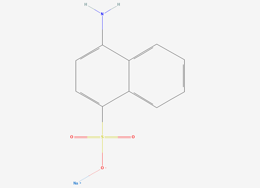 Two-dimensional chemical structure of Sodium naphthionate