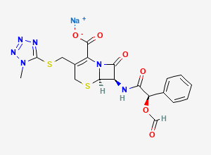 Two-dimensional chemical structure of Cefamandole Nafate