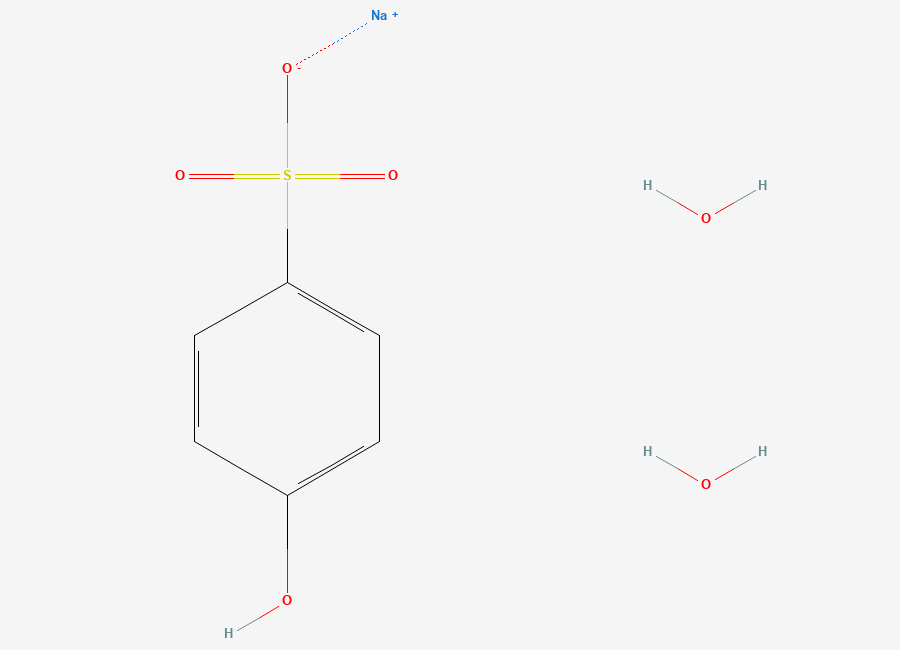 Two-dimensional chemical structure of Sodium P-phenolsulfonate dihydrate