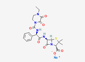 Two-dimensional chemical structure of Piperacillin Sodium