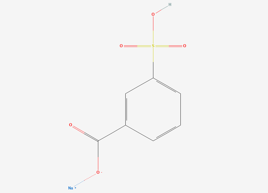 Two-dimensional chemical structure of Sodium 3-Sulfobenzoate, CAS 17625-03-5