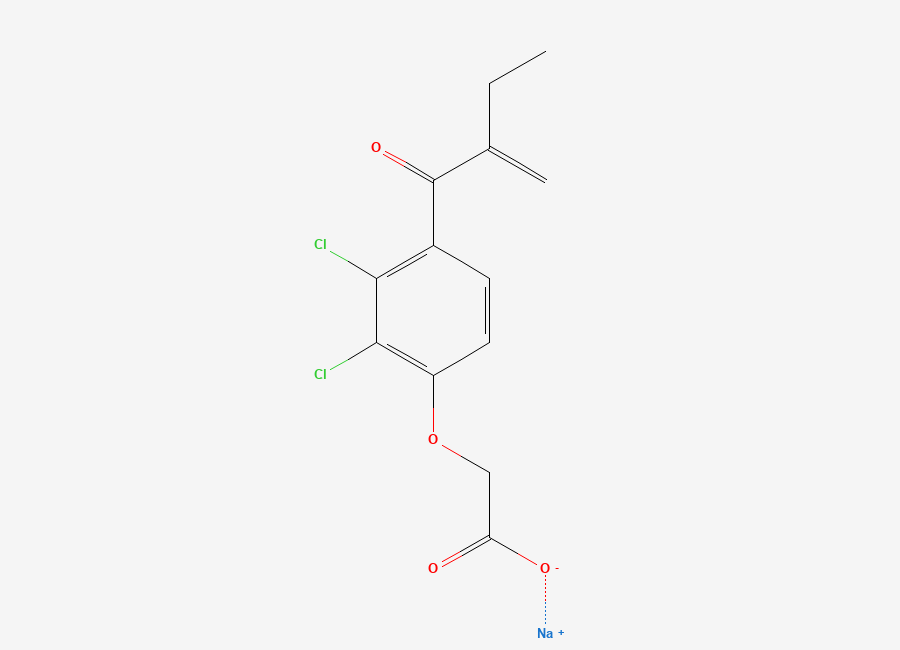 Two-dimensional chemical structure of Sodium Ethacrynate