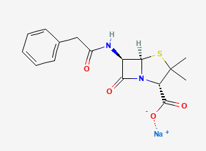 Two-dimensional chemical structure of Benzylpenicillin Sodium, CAS 69-57-8
