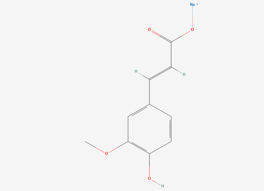 Two-dimensional chemical structure of Sodium Ferulate