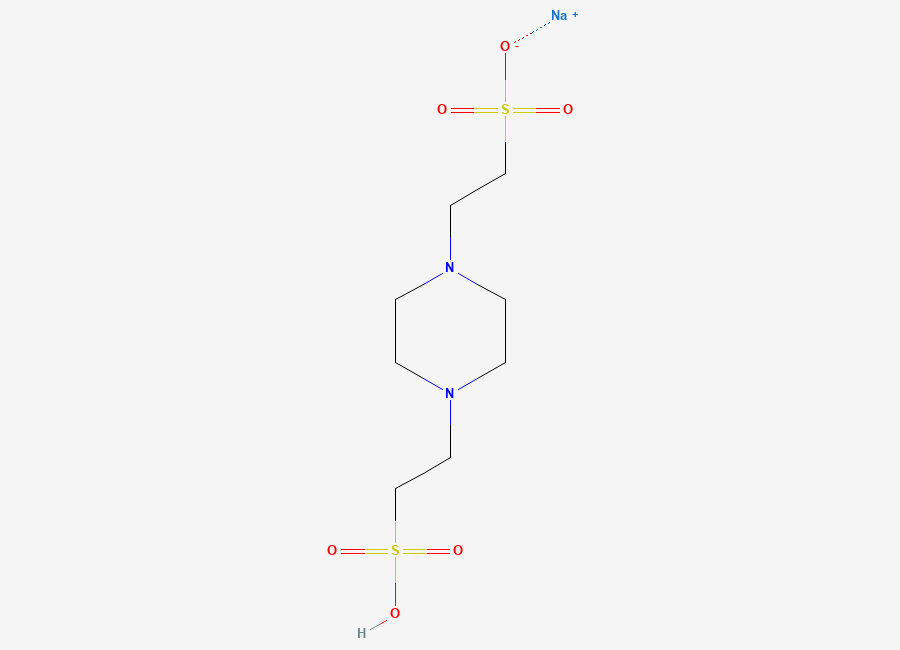 Two-dimensional chemical structure of Pipes sodium